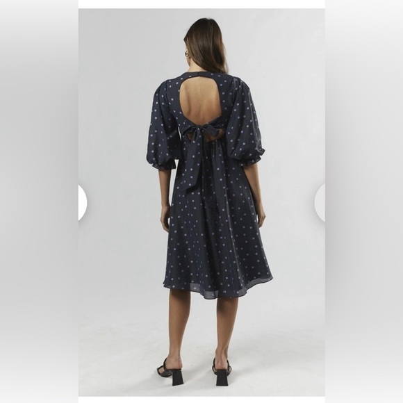 Vero Moda Navy/ purple dress - Picture 4 of 7